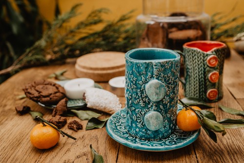 Чайная пара с узорами фото 2