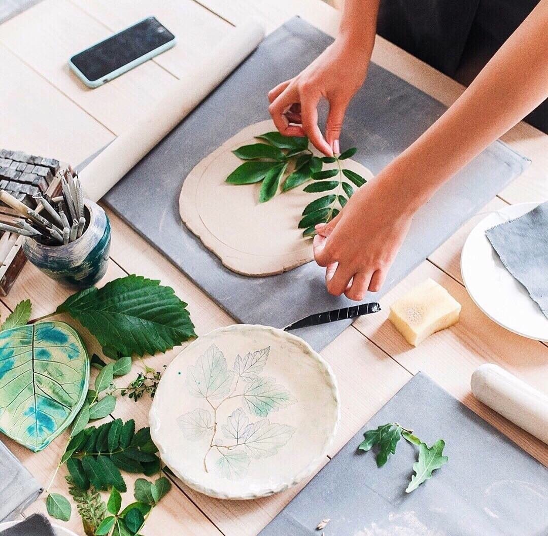 Тарелки с отпечатками фото 5