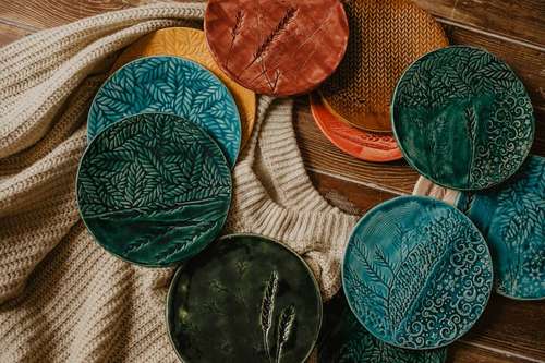 Тарелки с отпечатками фото 2